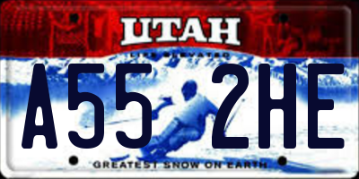 UT license plate A552HE