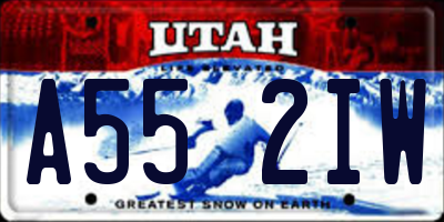 UT license plate A552IW
