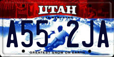 UT license plate A552JA