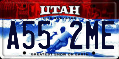UT license plate A552ME