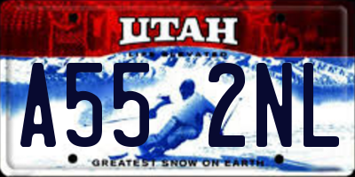 UT license plate A552NL