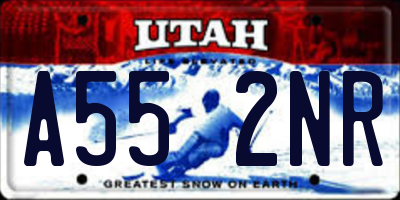 UT license plate A552NR
