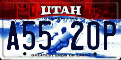 UT license plate A552OP