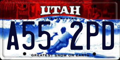 UT license plate A552PD