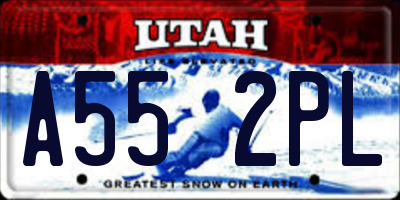 UT license plate A552PL