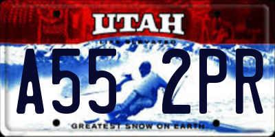 UT license plate A552PR