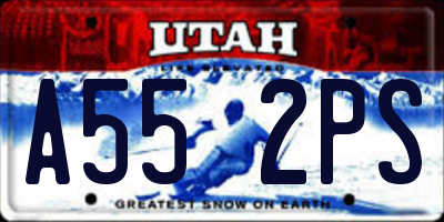 UT license plate A552PS