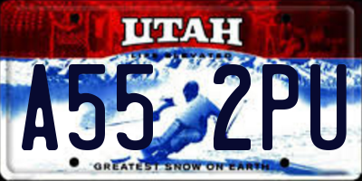 UT license plate A552PU