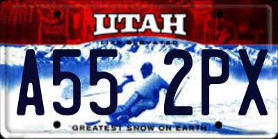 UT license plate A552PX