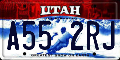 UT license plate A552RJ