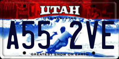 UT license plate A552VE