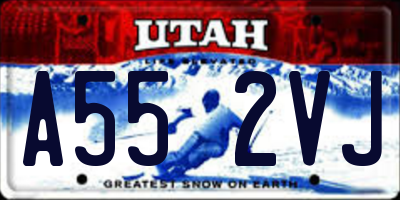UT license plate A552VJ