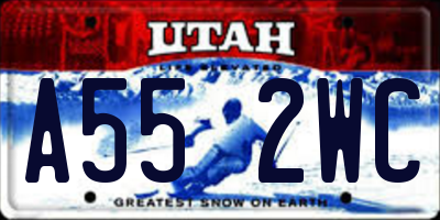 UT license plate A552WC