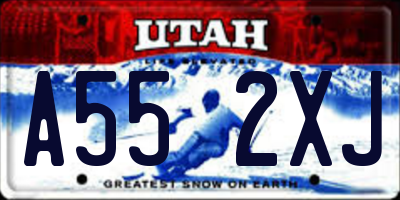 UT license plate A552XJ