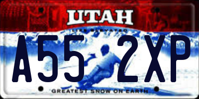 UT license plate A552XP