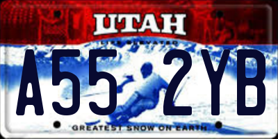 UT license plate A552YB