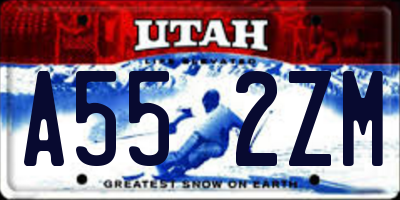 UT license plate A552ZM