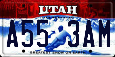 UT license plate A553AM