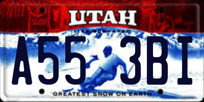 UT license plate A553BI