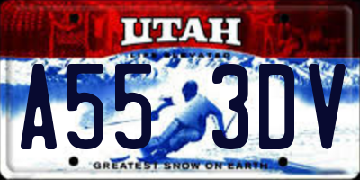UT license plate A553DV