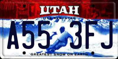 UT license plate A553FJ