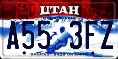 UT license plate A553FZ