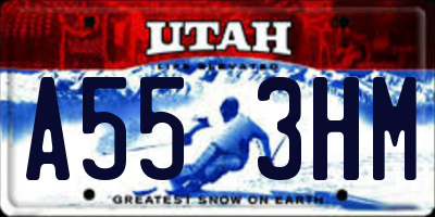 UT license plate A553HM