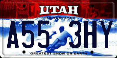 UT license plate A553HY