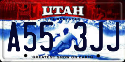 UT license plate A553JJ