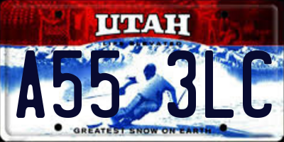 UT license plate A553LC