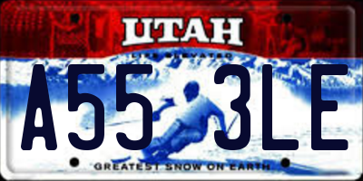 UT license plate A553LE