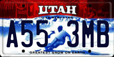UT license plate A553MB