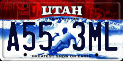UT license plate A553ML