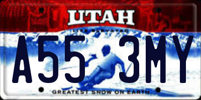 UT license plate A553MY