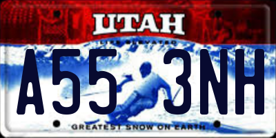 UT license plate A553NH