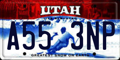 UT license plate A553NP