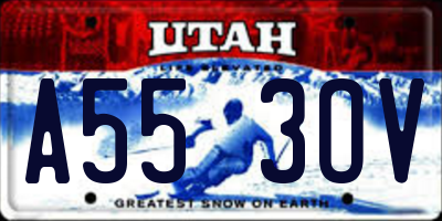 UT license plate A553OV