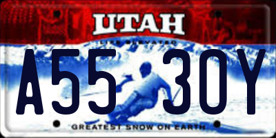 UT license plate A553OY