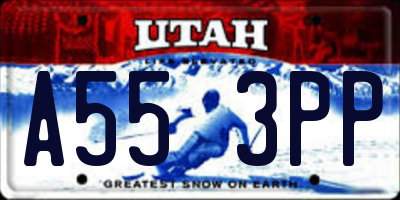 UT license plate A553PP