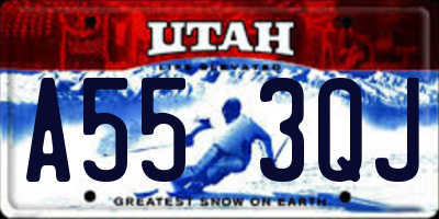 UT license plate A553QJ