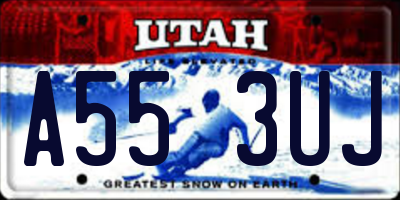 UT license plate A553UJ