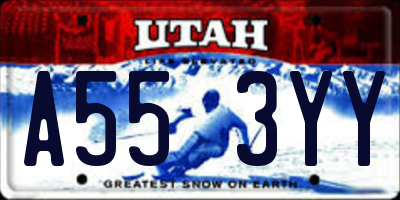 UT license plate A553YY