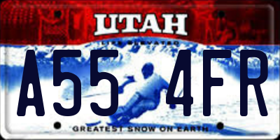 UT license plate A554FR