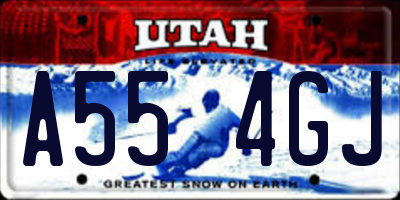 UT license plate A554GJ