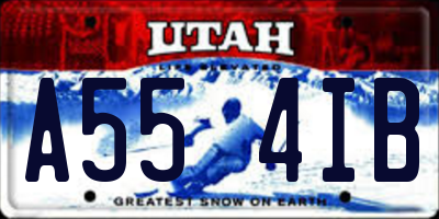 UT license plate A554IB