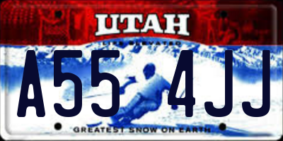 UT license plate A554JJ