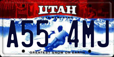 UT license plate A554MJ