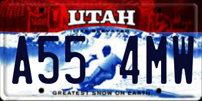 UT license plate A554MW