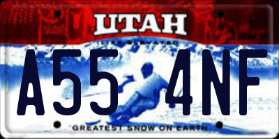 UT license plate A554NF