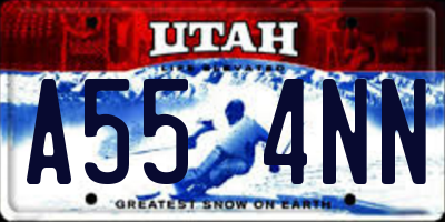 UT license plate A554NN